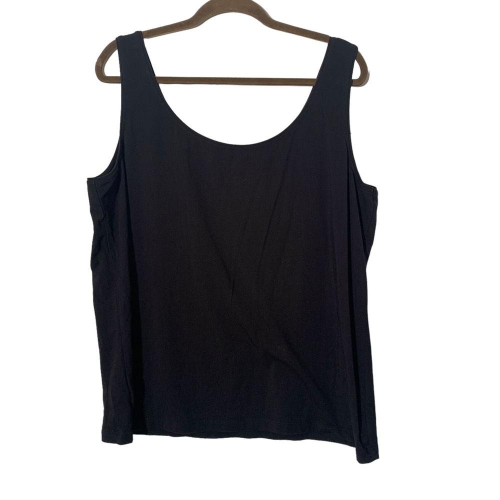 Talbots black Women's 2XL Plus Size Cotton modal spandex Stretch Tank